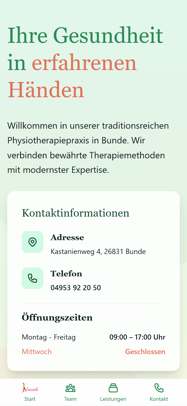 Physiotherapie Almuth Mobile Version